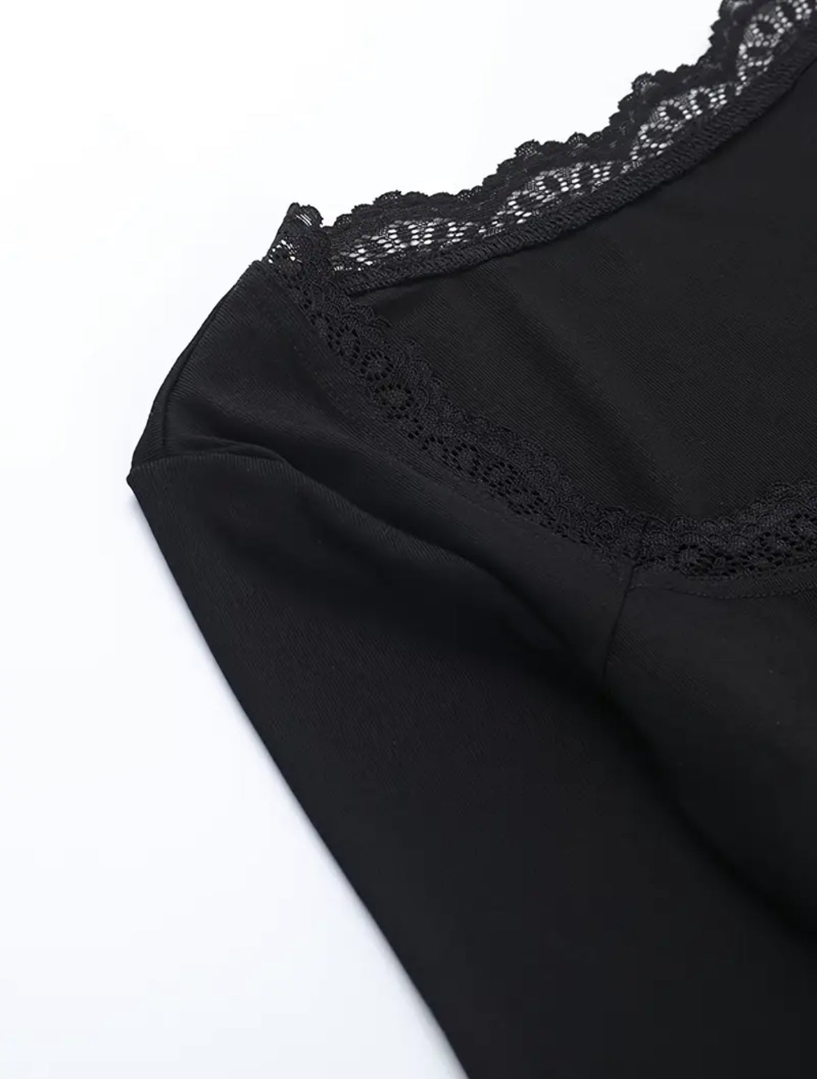 Square neck lace blouse