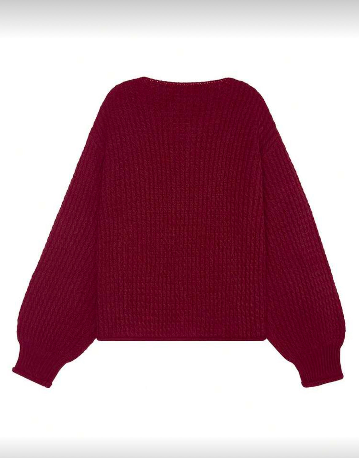 Burgundy Knitted Sweat