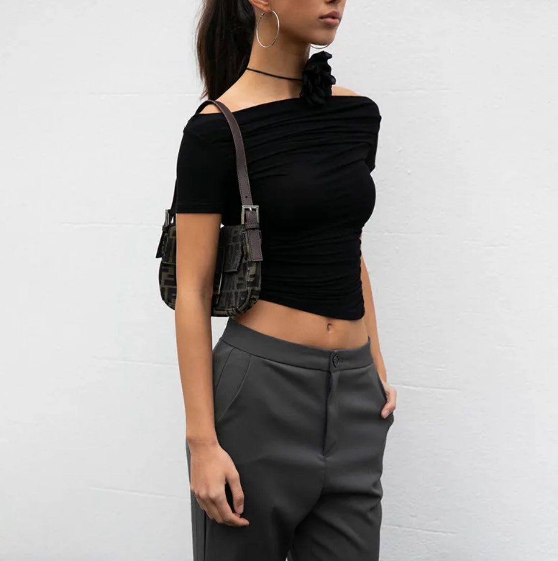 Slash Neck Top