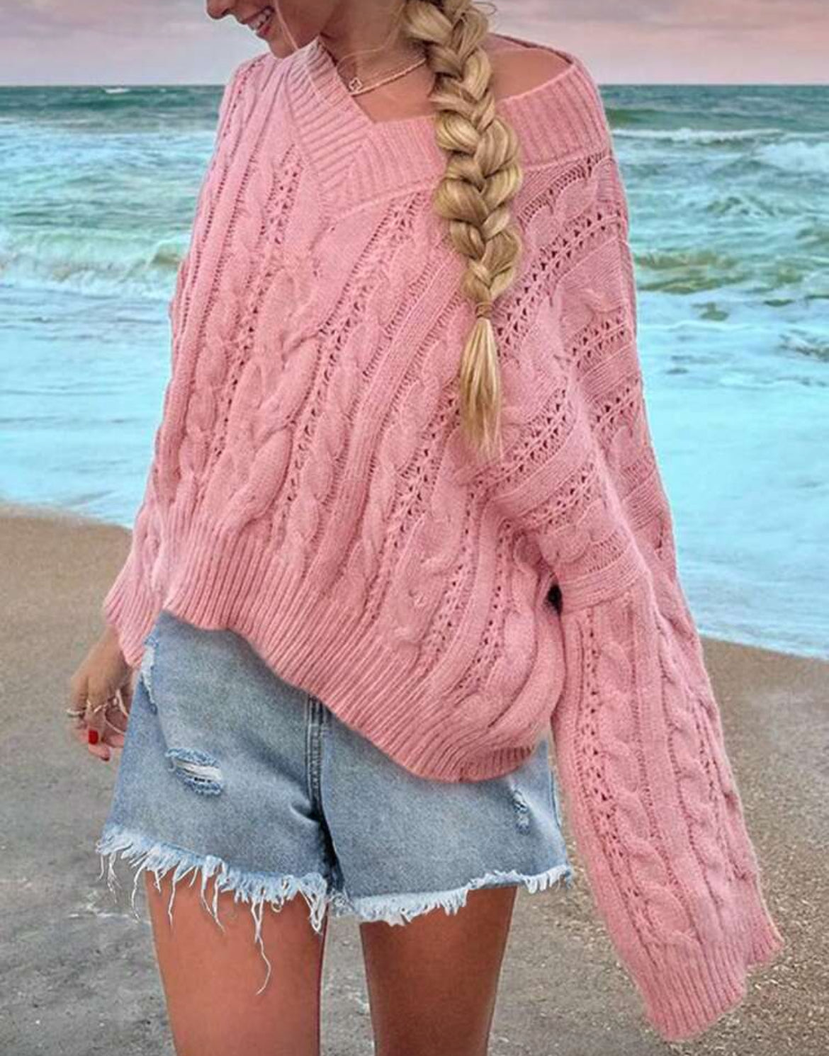 Solid Pink Sweater