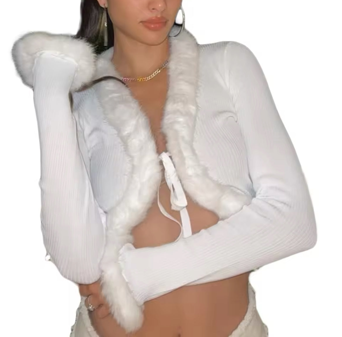 Y2k fluffy cardigan