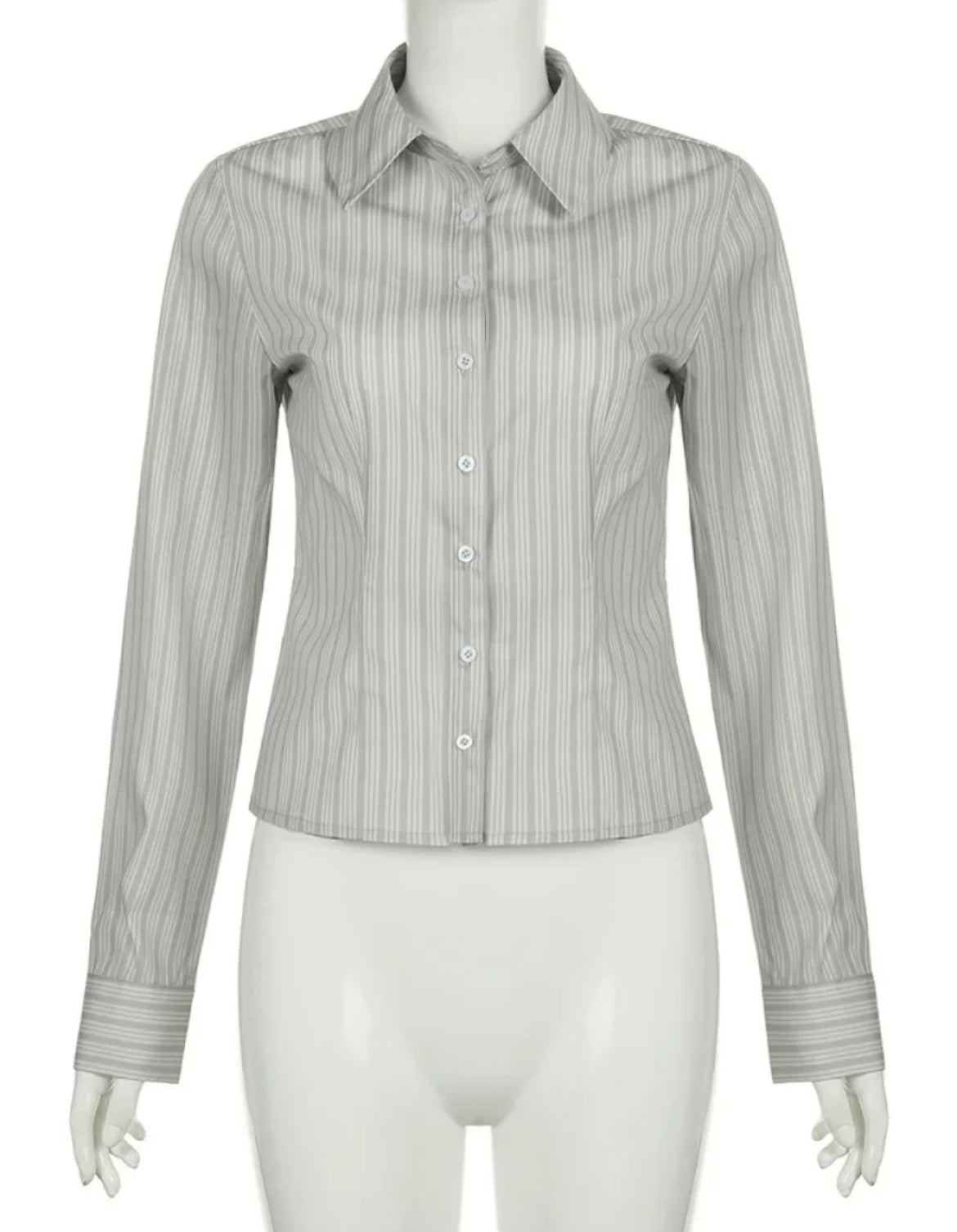Fitted Y2k office blouse