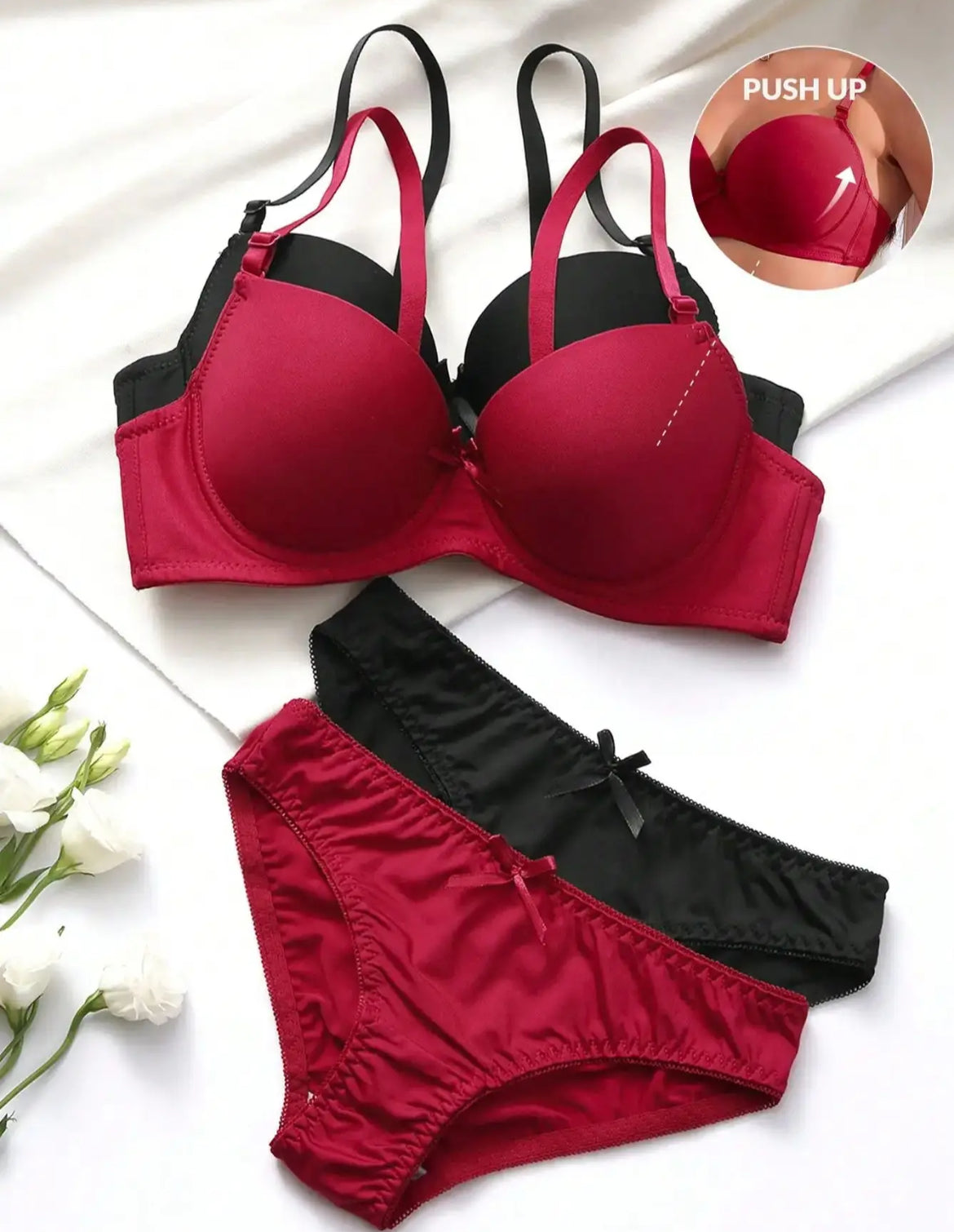 Set of 2 (black and Red)