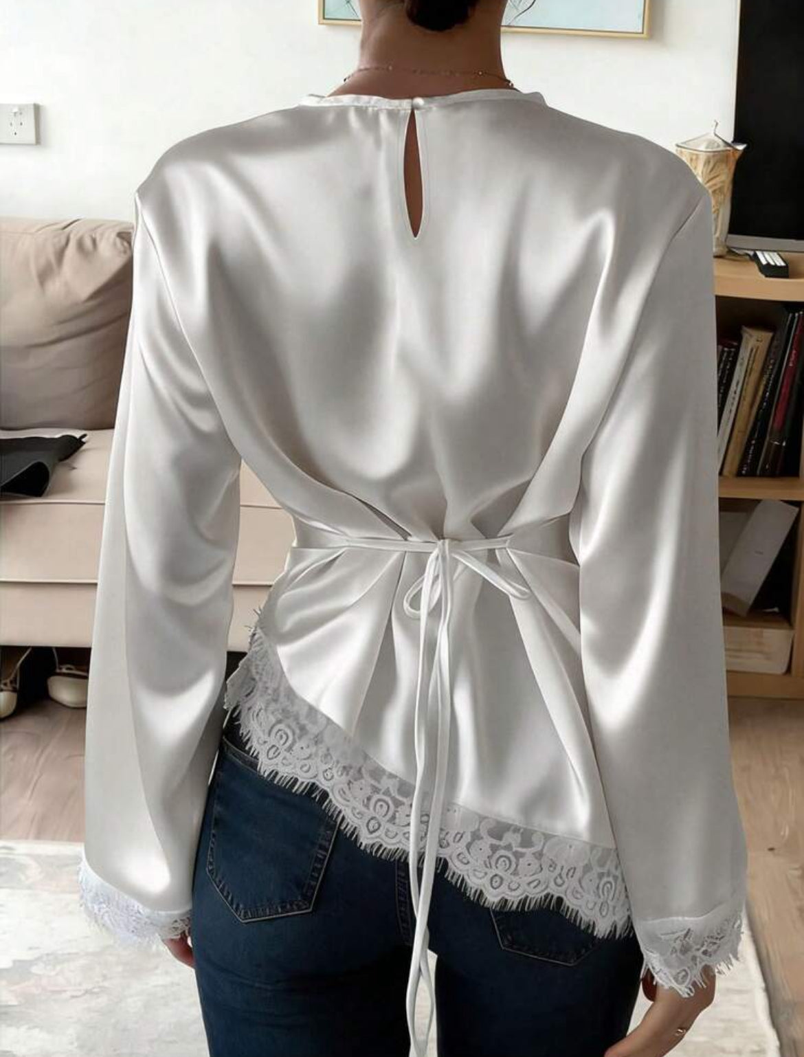 Satin Lace Blouse