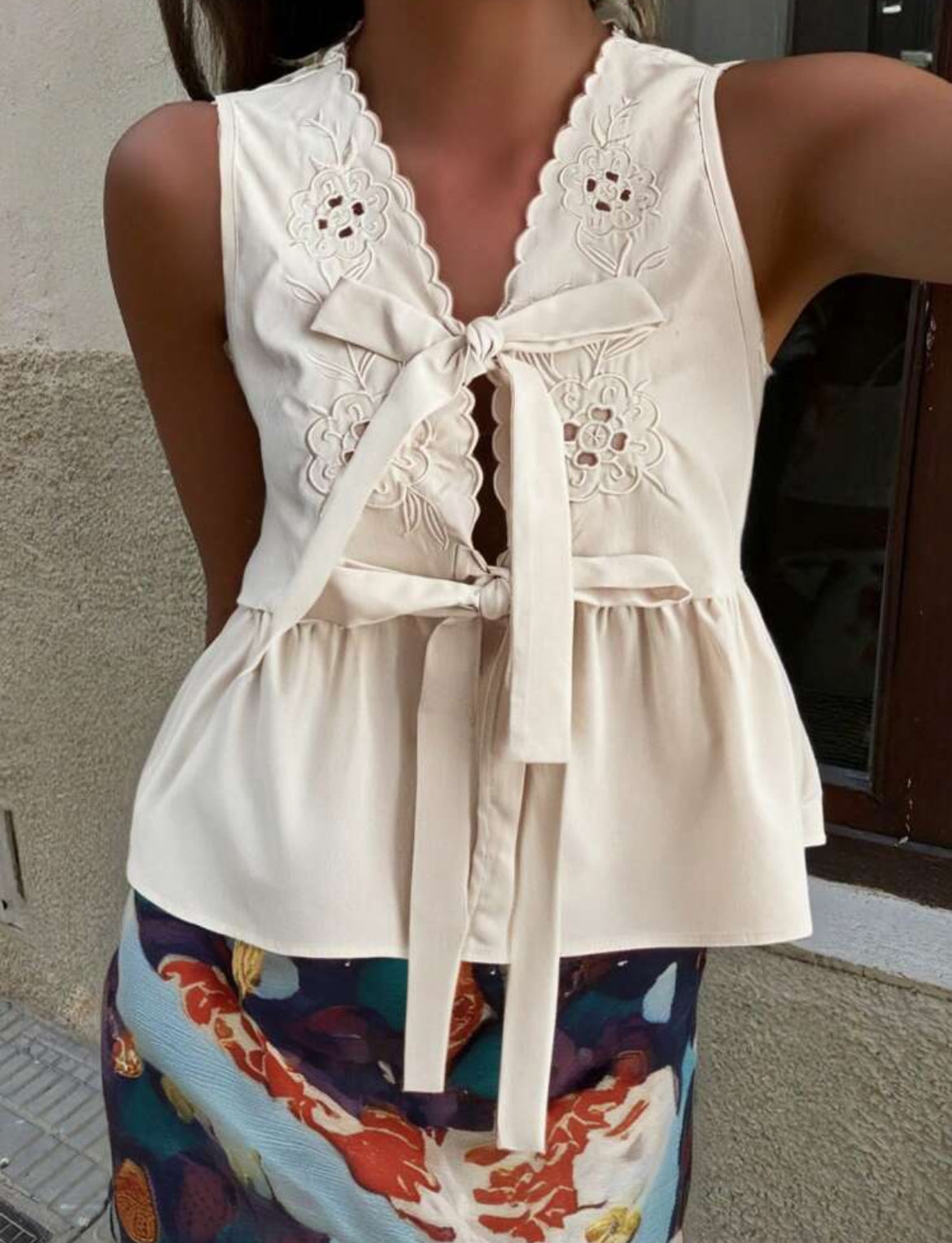 Lace-up Blouse