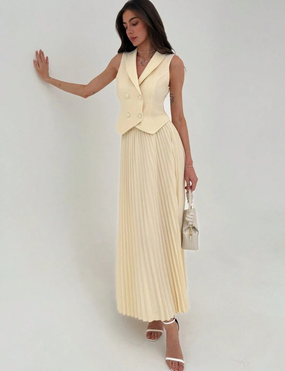 Elegant Vest & Skirt Set