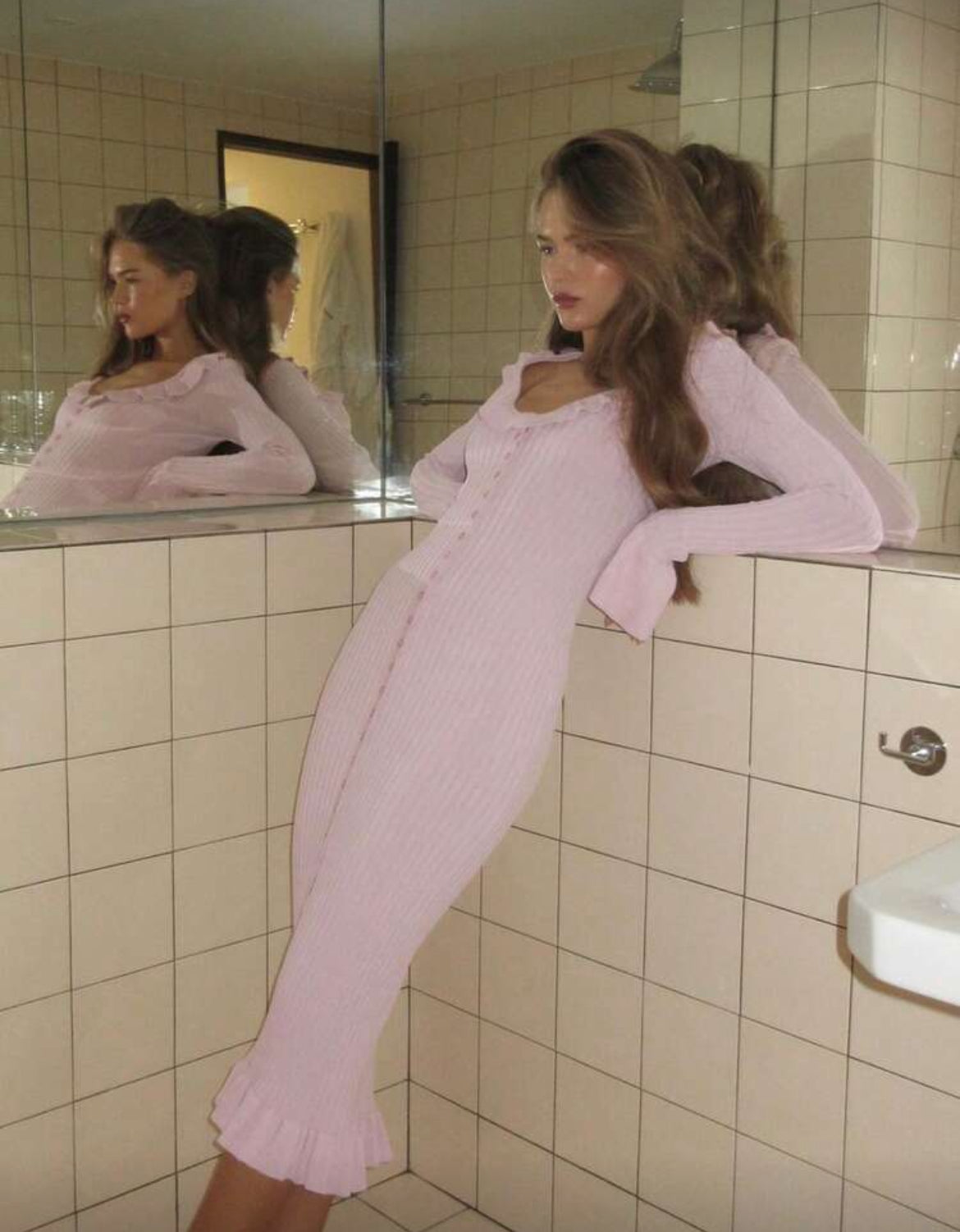 Pink Knit Dress