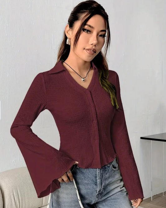 Crimped  Button Down
