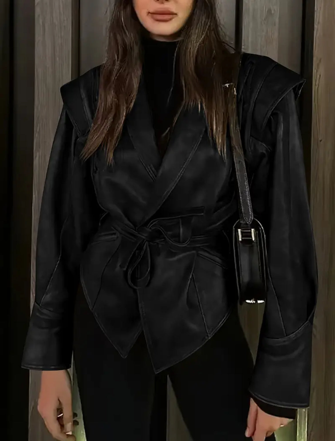 Belted Leather Jacket