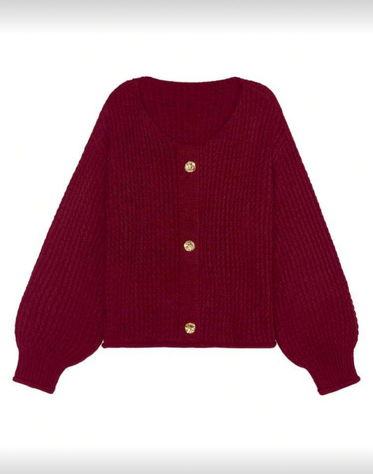 Burgundy Knitted Sweat