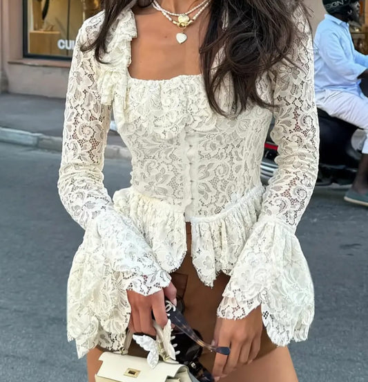 French inspired lace blouse