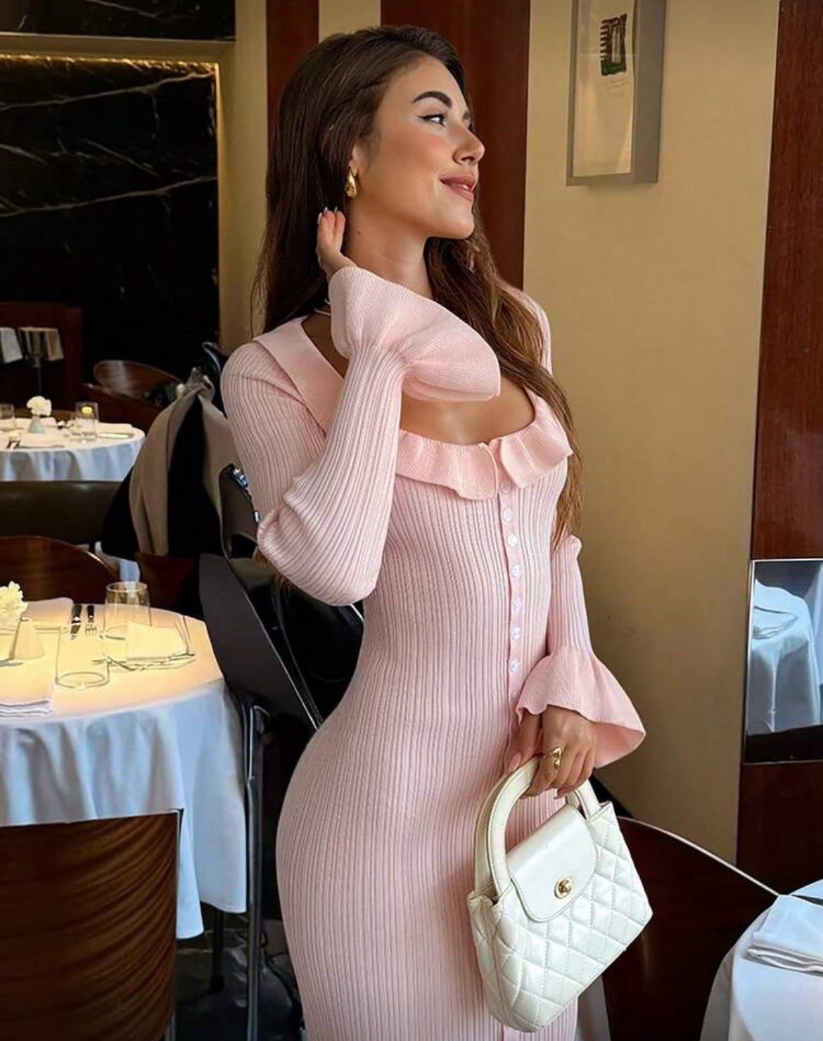 Pink Knit Dress