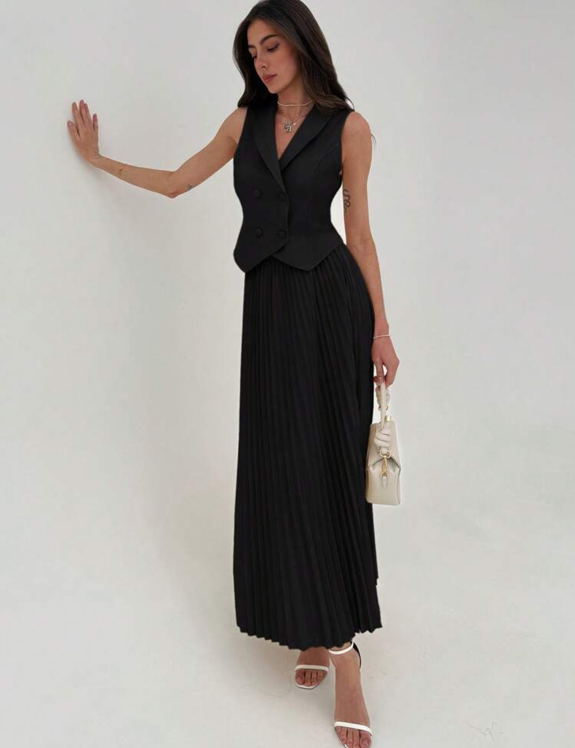 Elegant Vest & Skirt Set