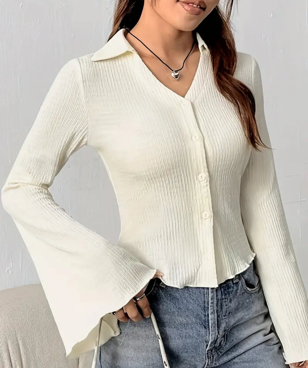 Crimped Button Down