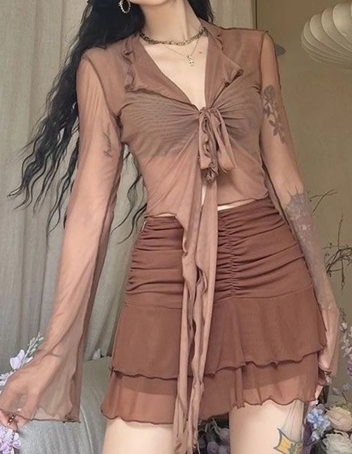 Mesh cardigans