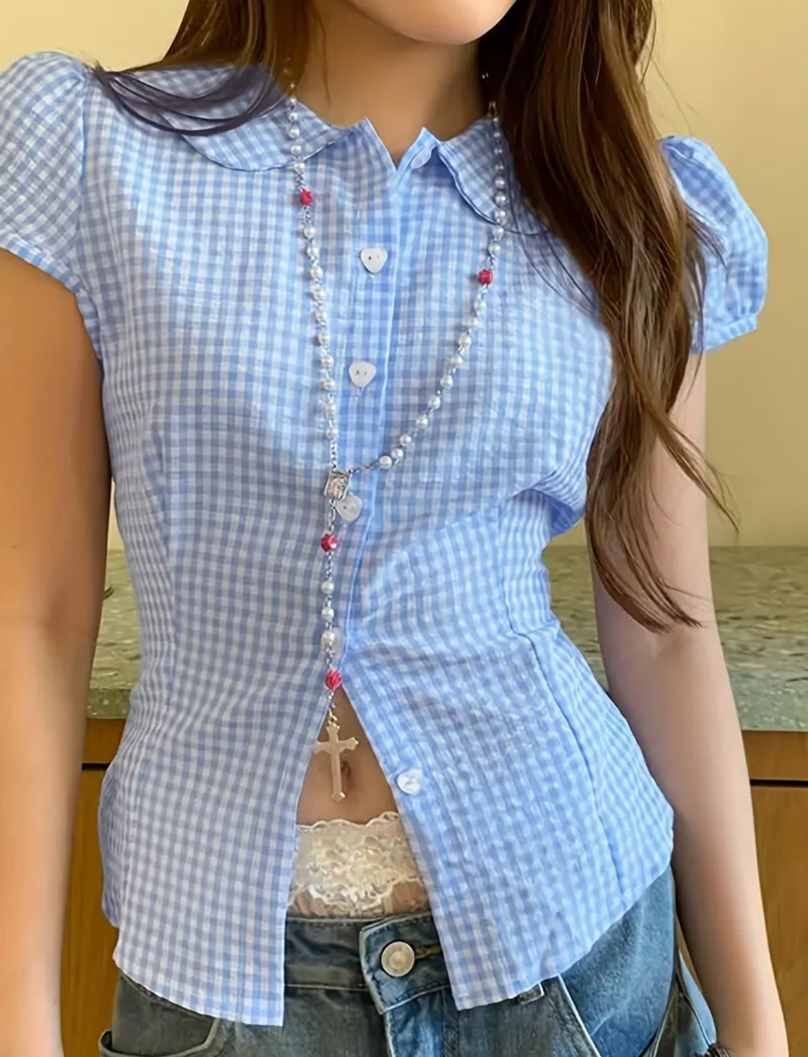 Blue Checkered Button Down