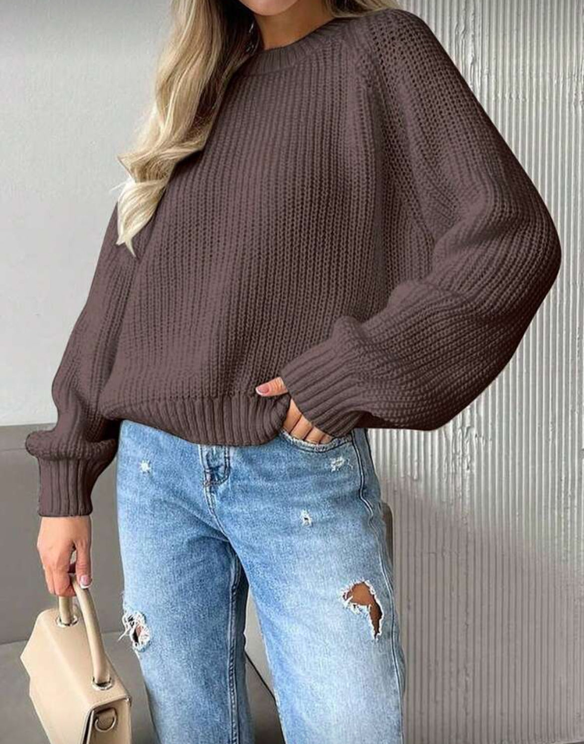 Solid Knit Sweater