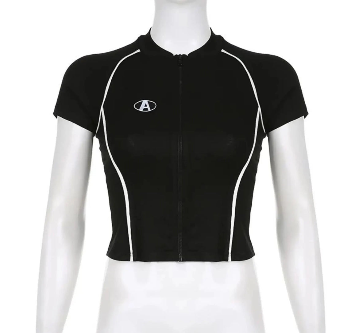 Black zipper top