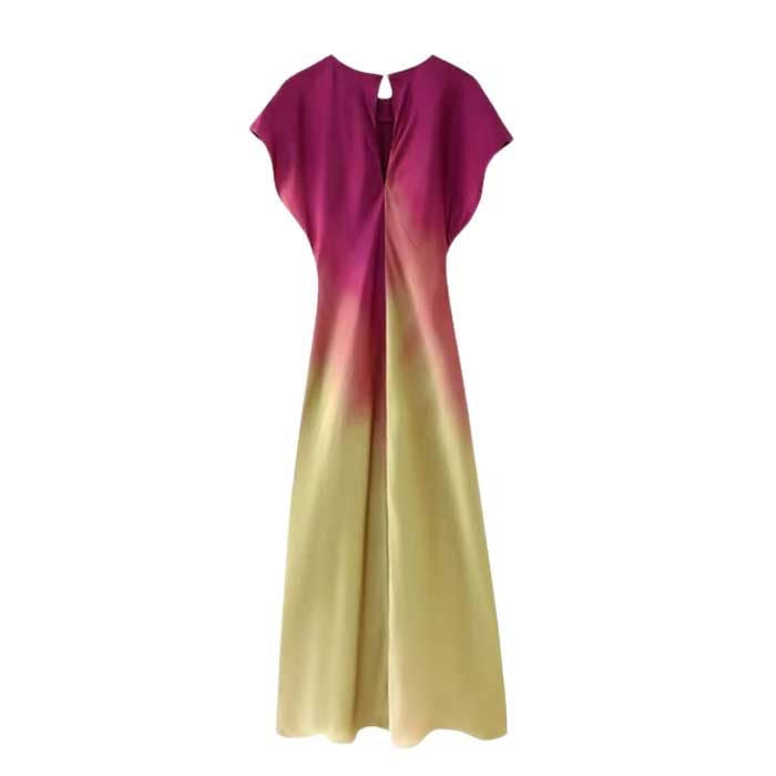 Tie Dye Satin Dress