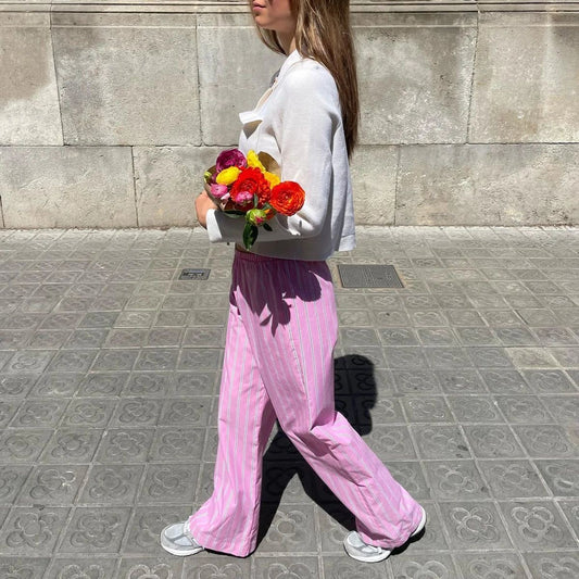 Y2k striped Pink Pants