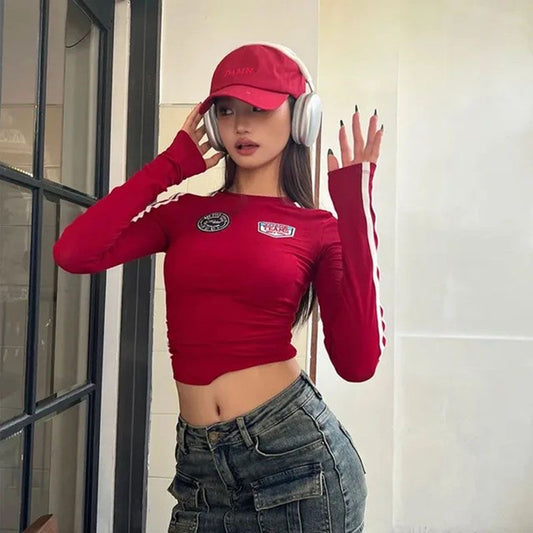 Slim Printing Y2K top