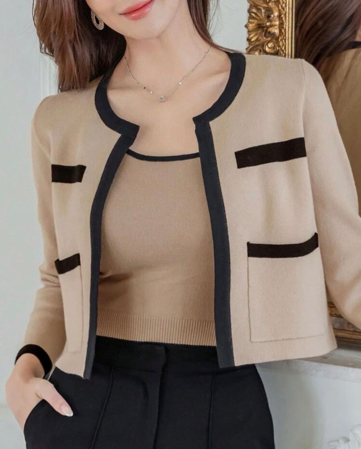 Knit 2-Piece Cardigan Set