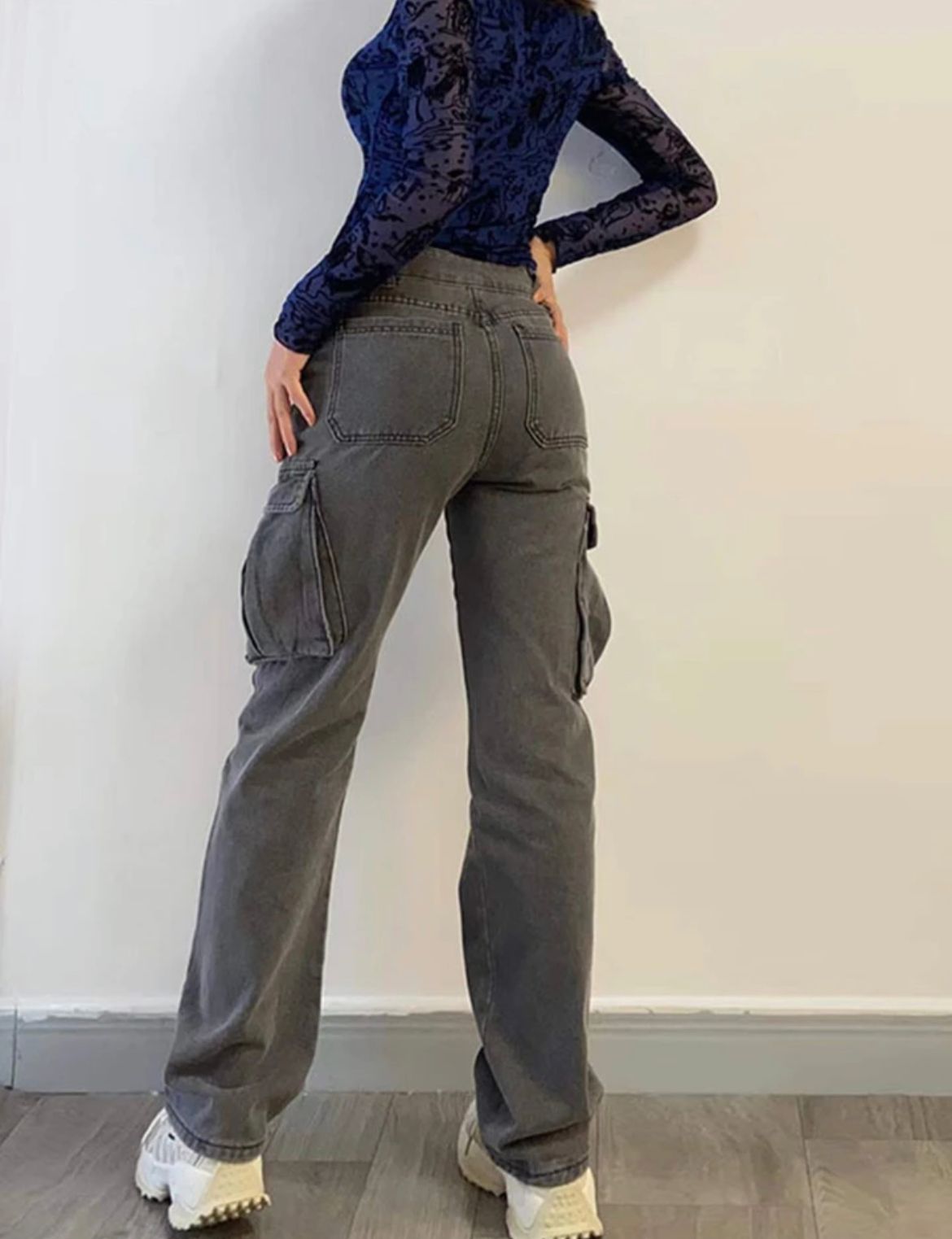 Grey Side Pocket Jeans