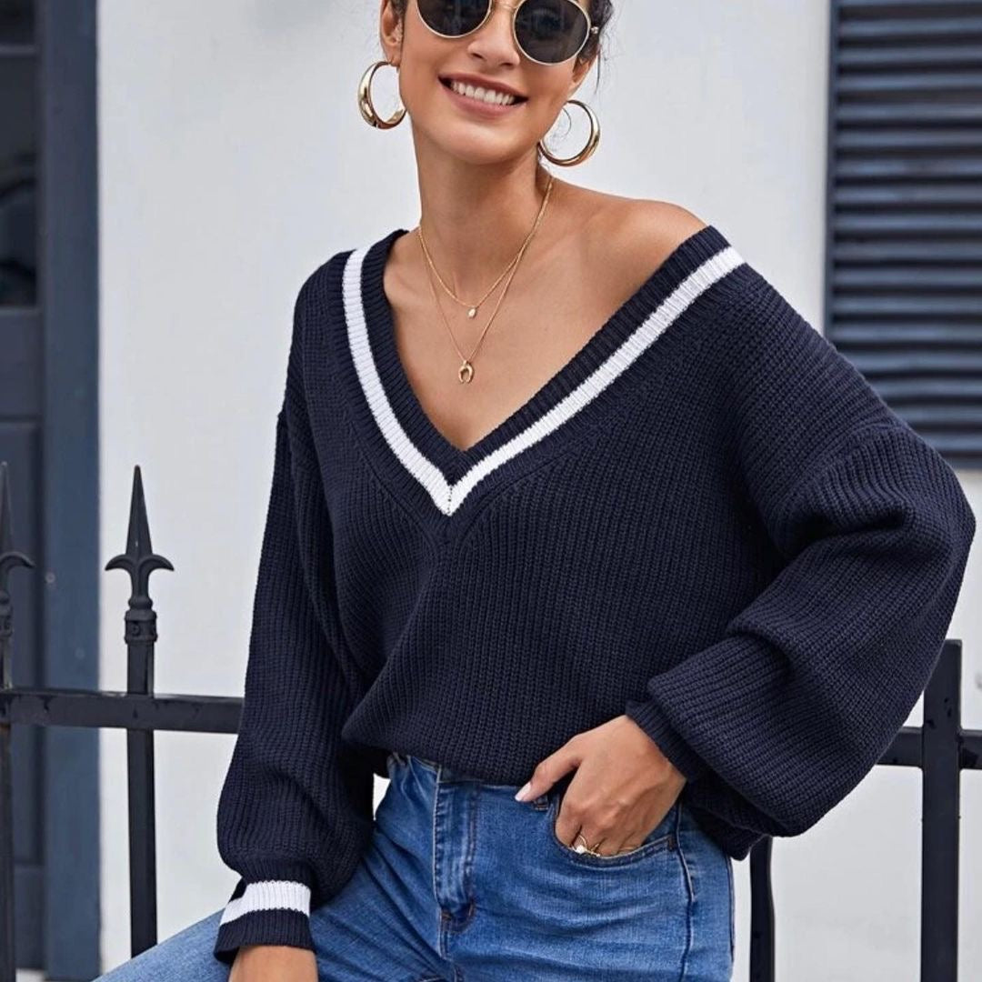 V-neck Oversized Sweater