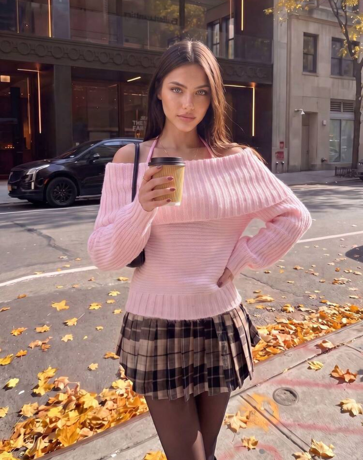 Pink Off Shoulder sweater