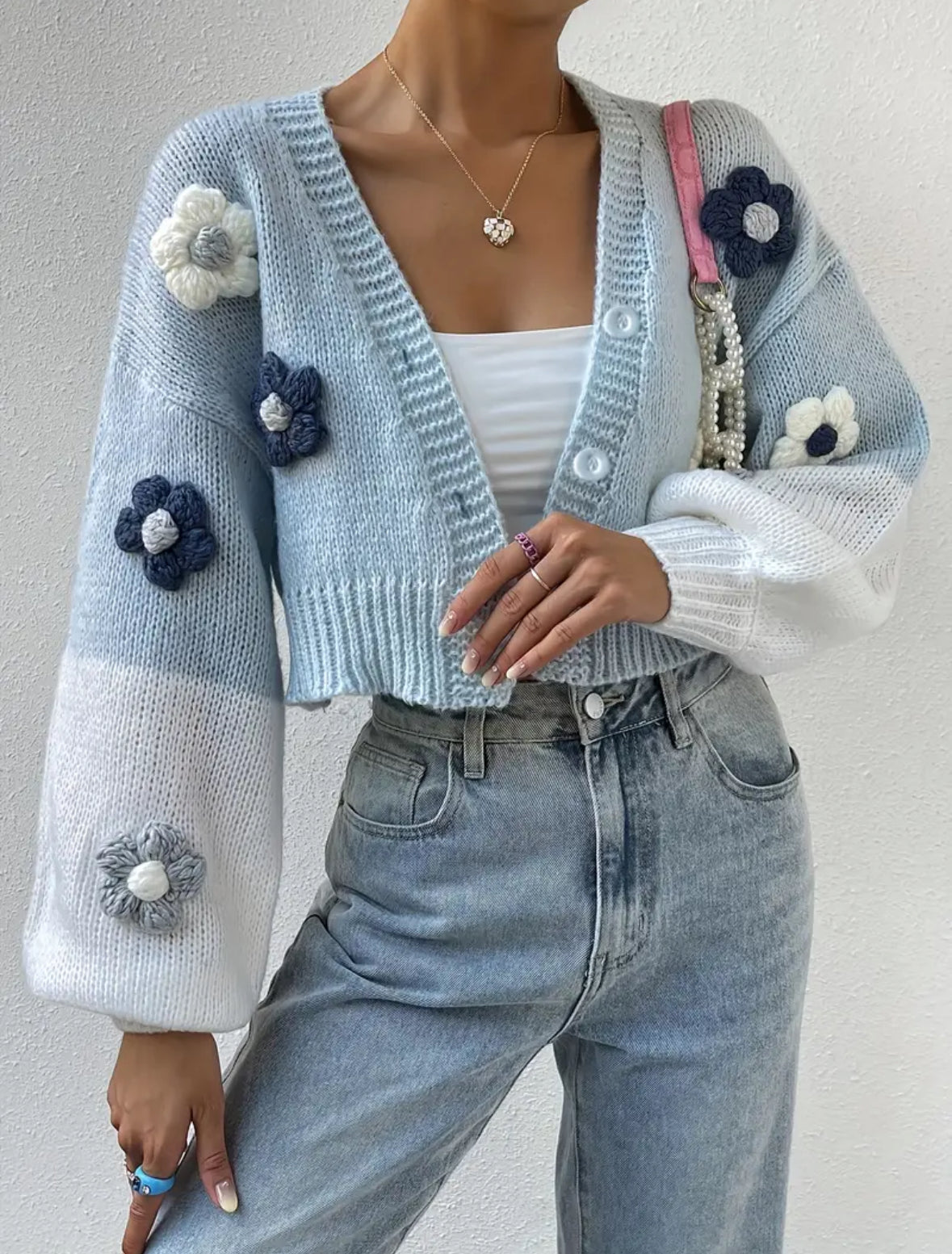 Blue Floral cardigan