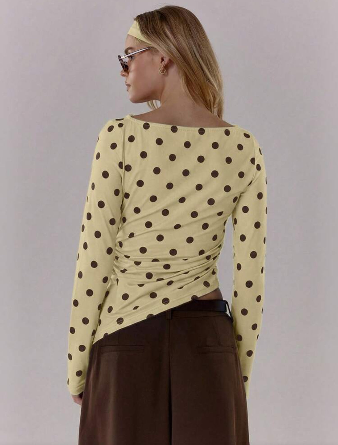 Polka Dot Crewneck Top