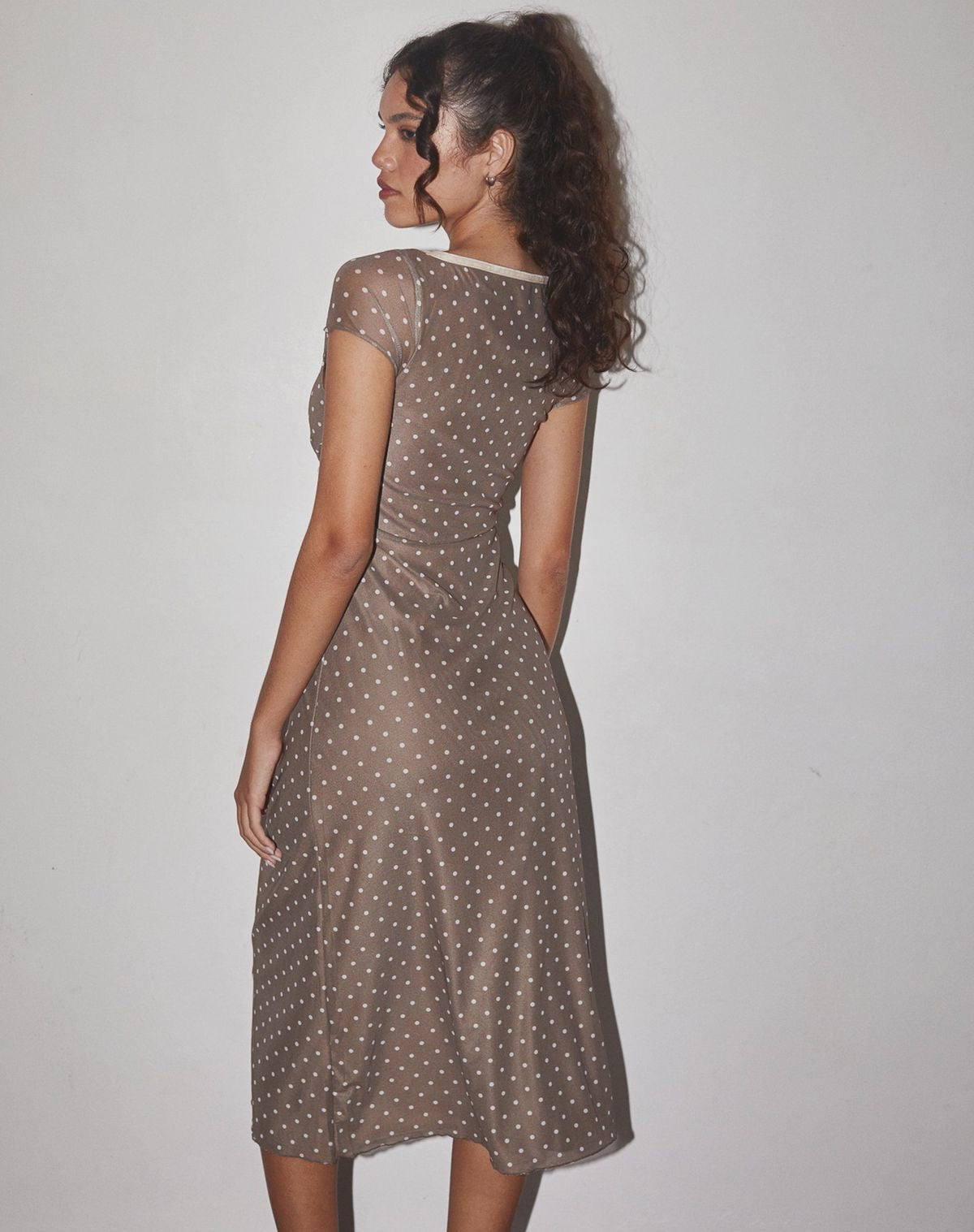 Vilinia Midi Polka dot dress