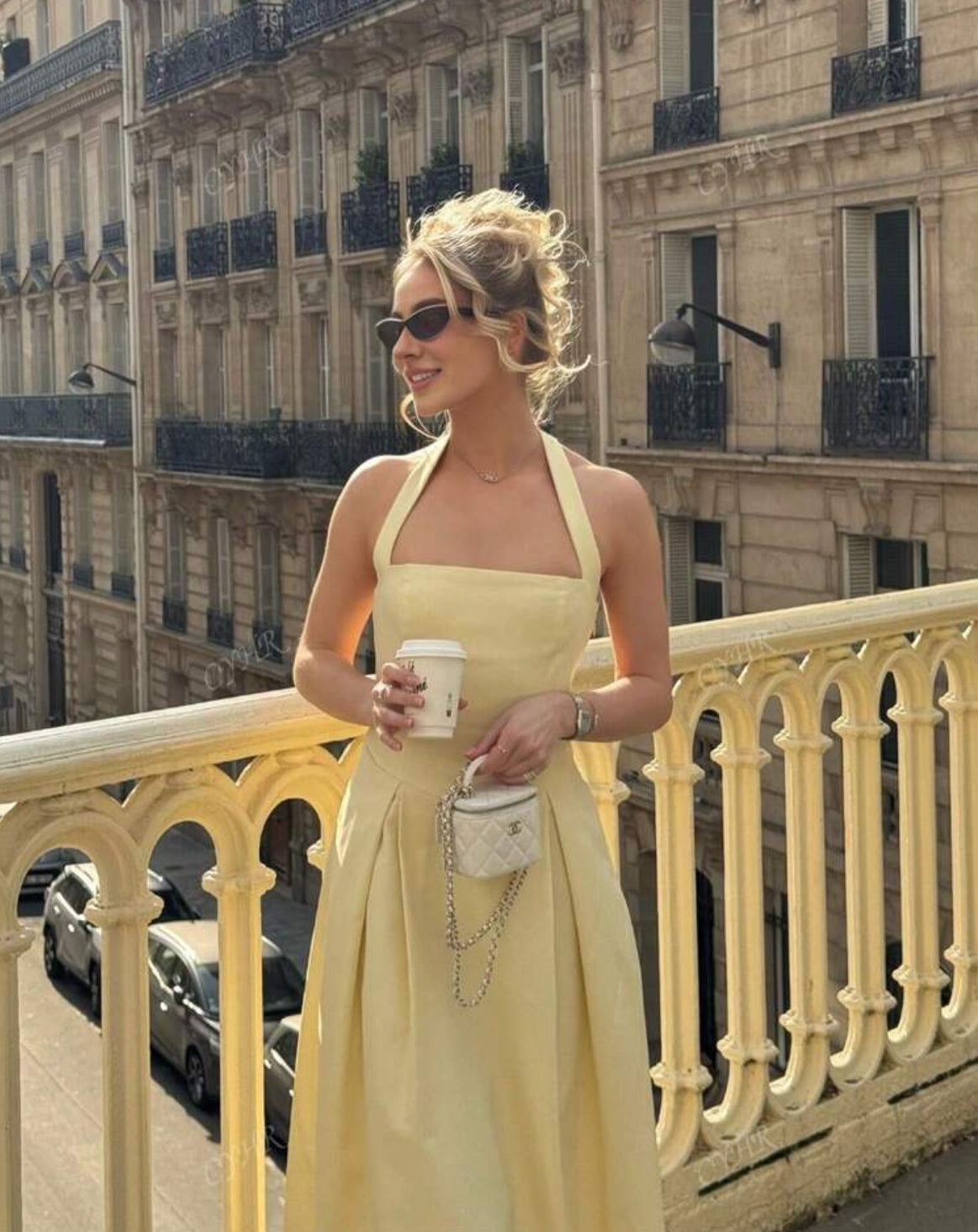 Butter yellow dress