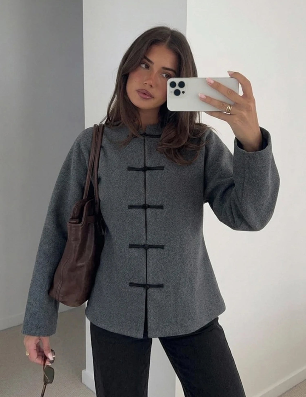 Mandarin Collar Coat