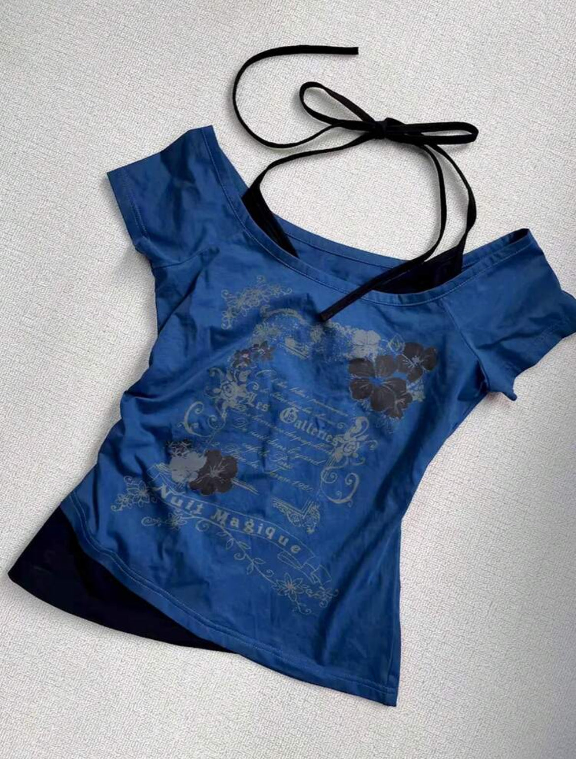 Slogan print tee