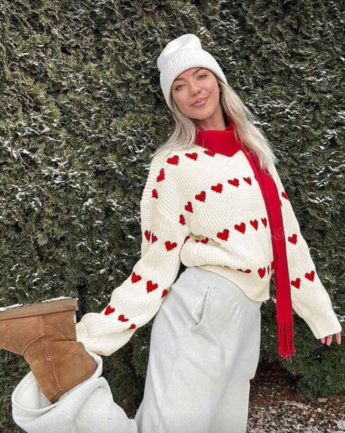 Red heart sweater