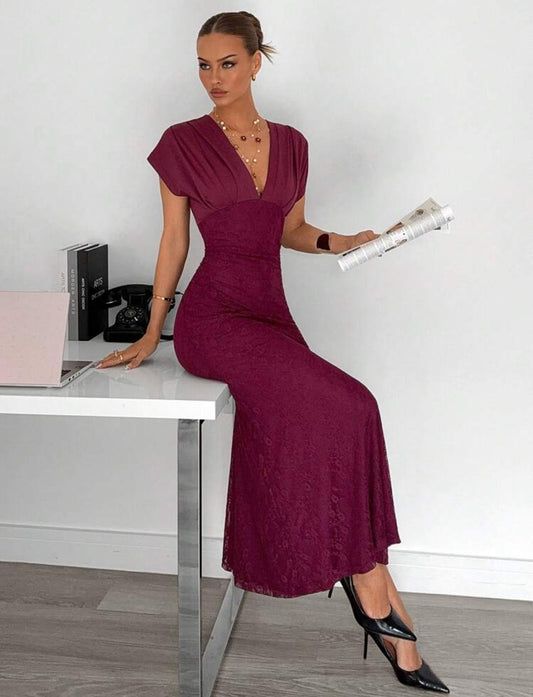 Burgundy Hot Dress