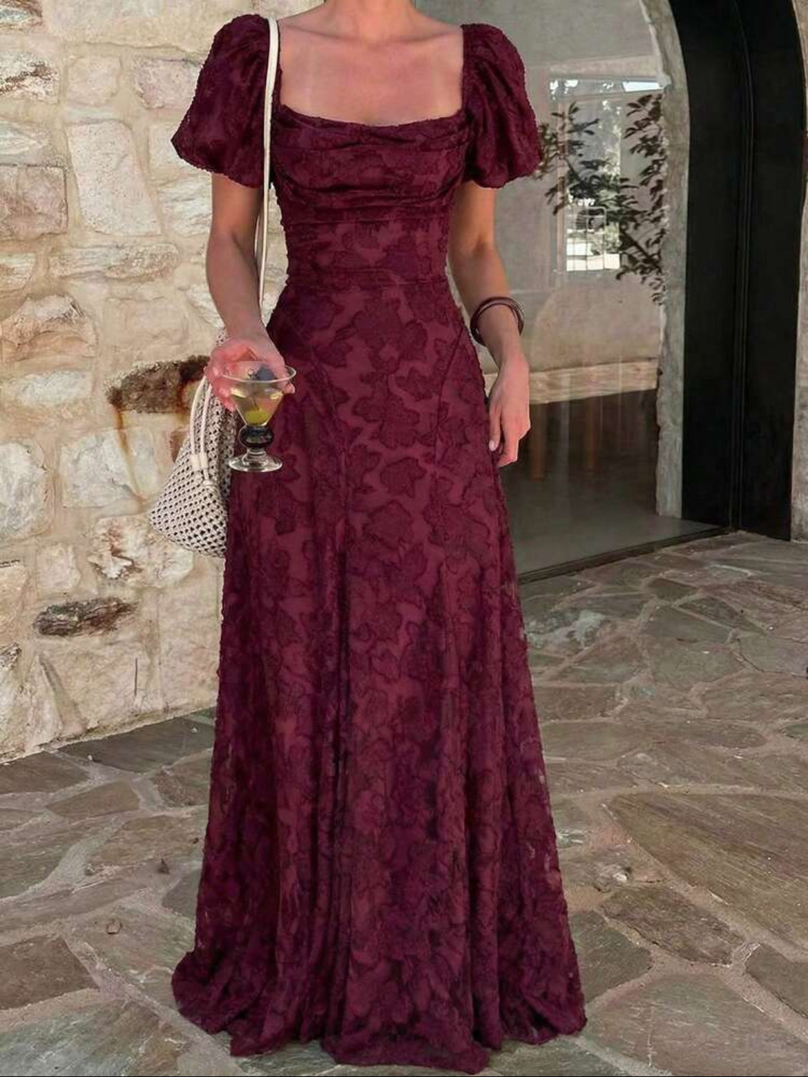 Jacquard Maxi Dress