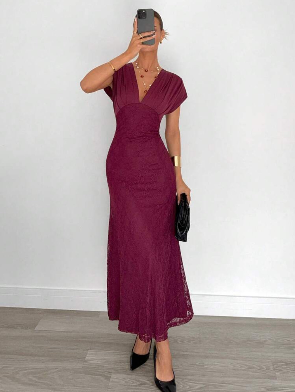 Burgundy Hot Dress