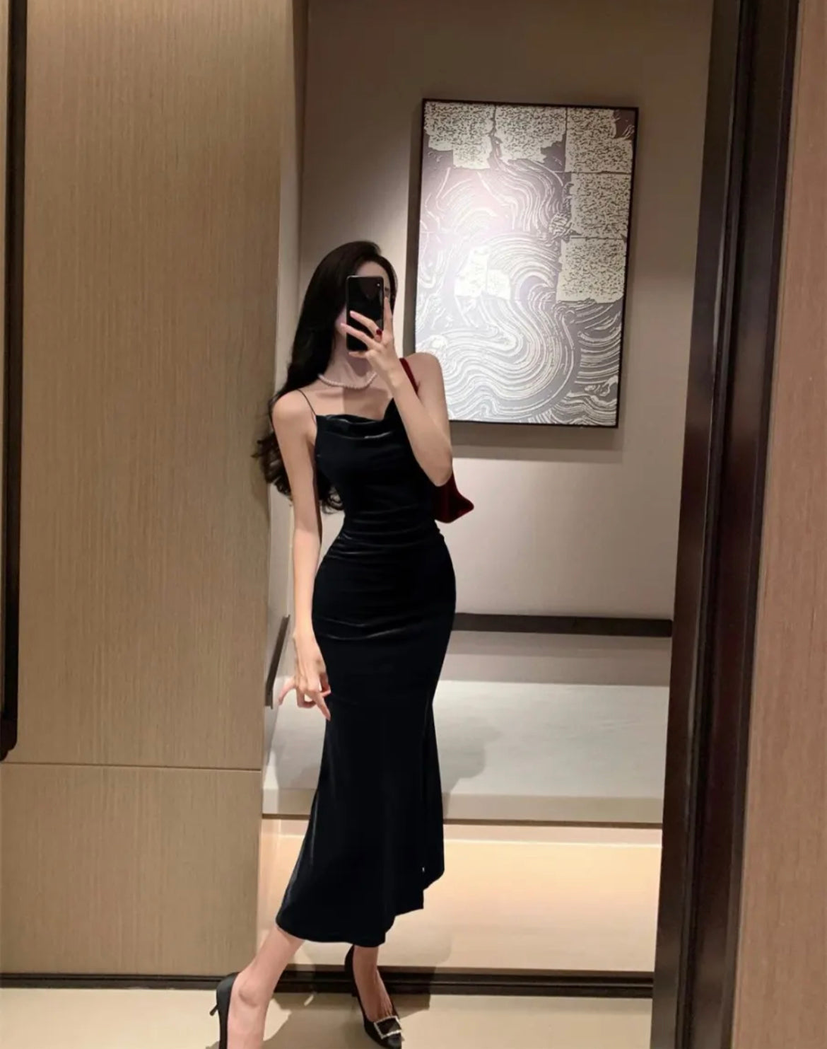 Velvet Slit Dress