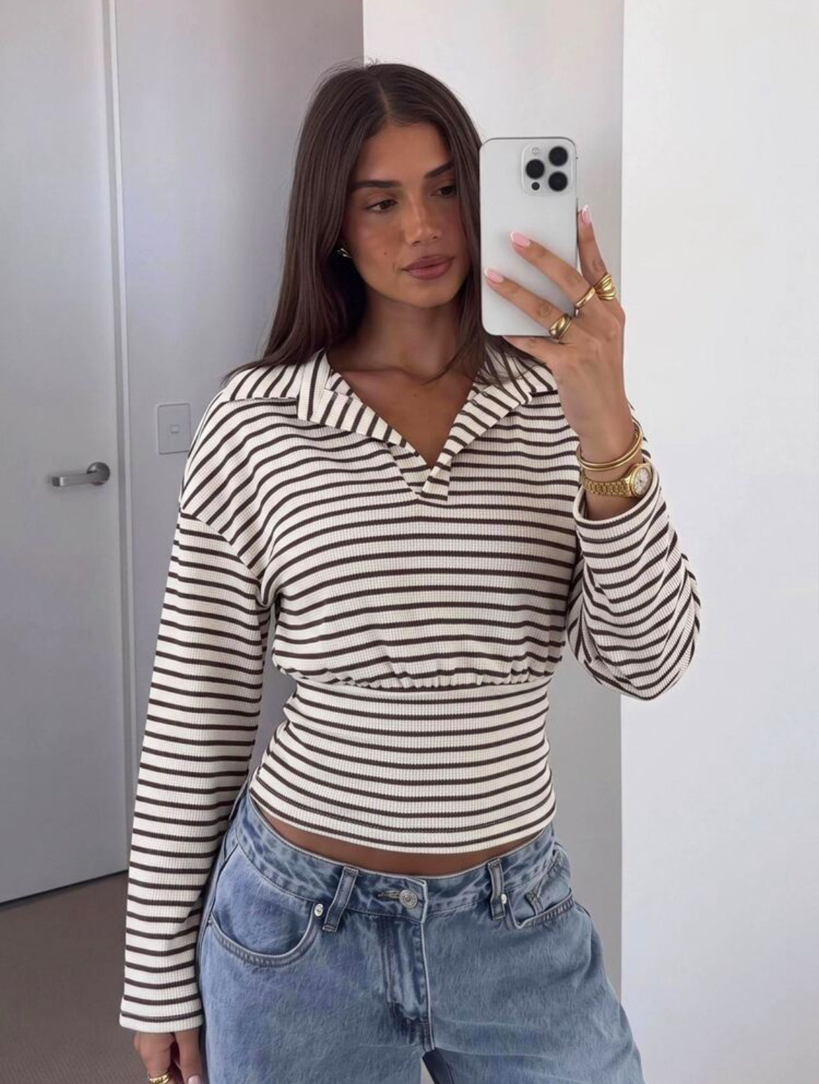 Polo Cinching Top