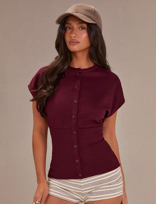 Elegant Rib Knit top