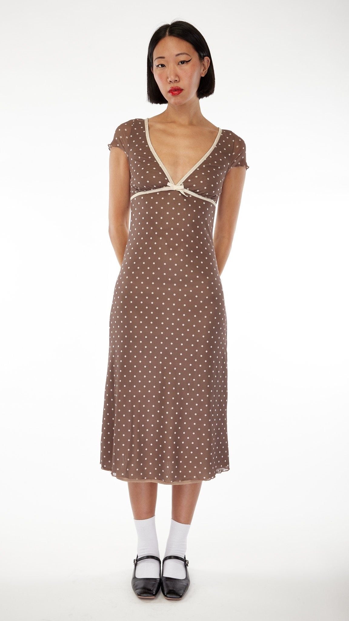 Vilinia Midi Polka dot dress