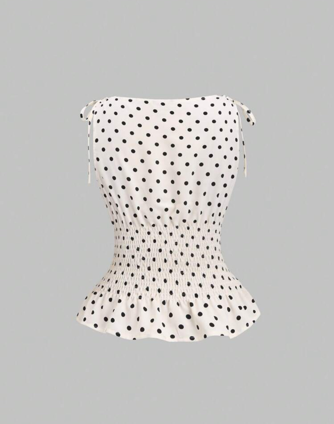 Polka Dot Ruffle Top