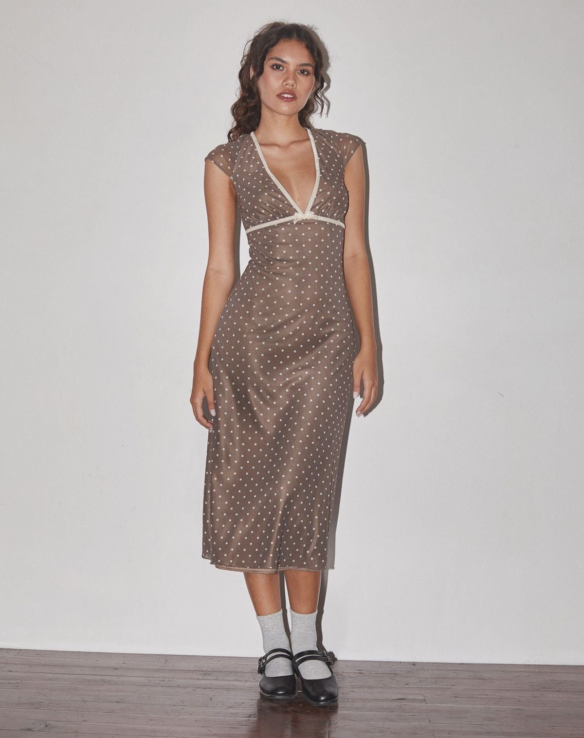 Vilinia Midi Polka dot dress