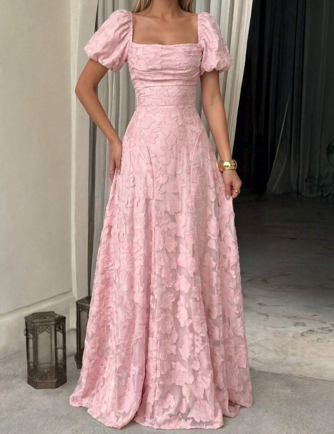Jacquard Maxi Dress