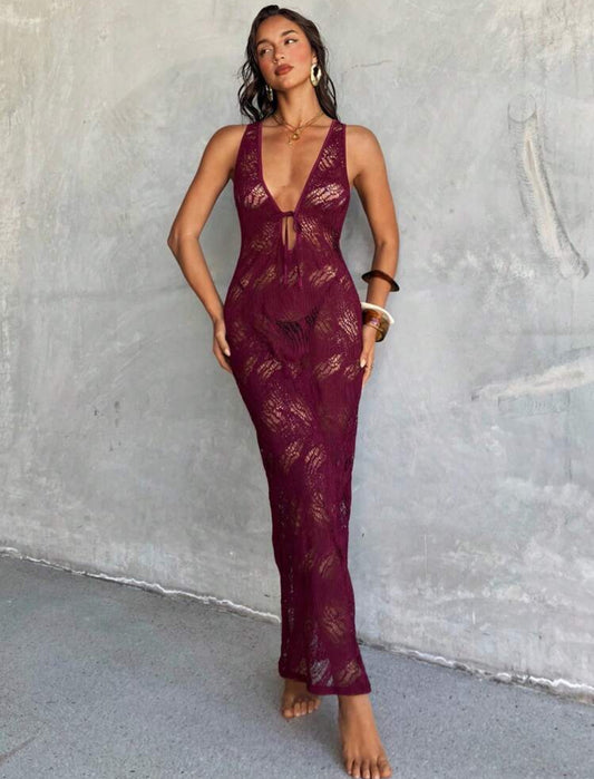 Wine red bodycon