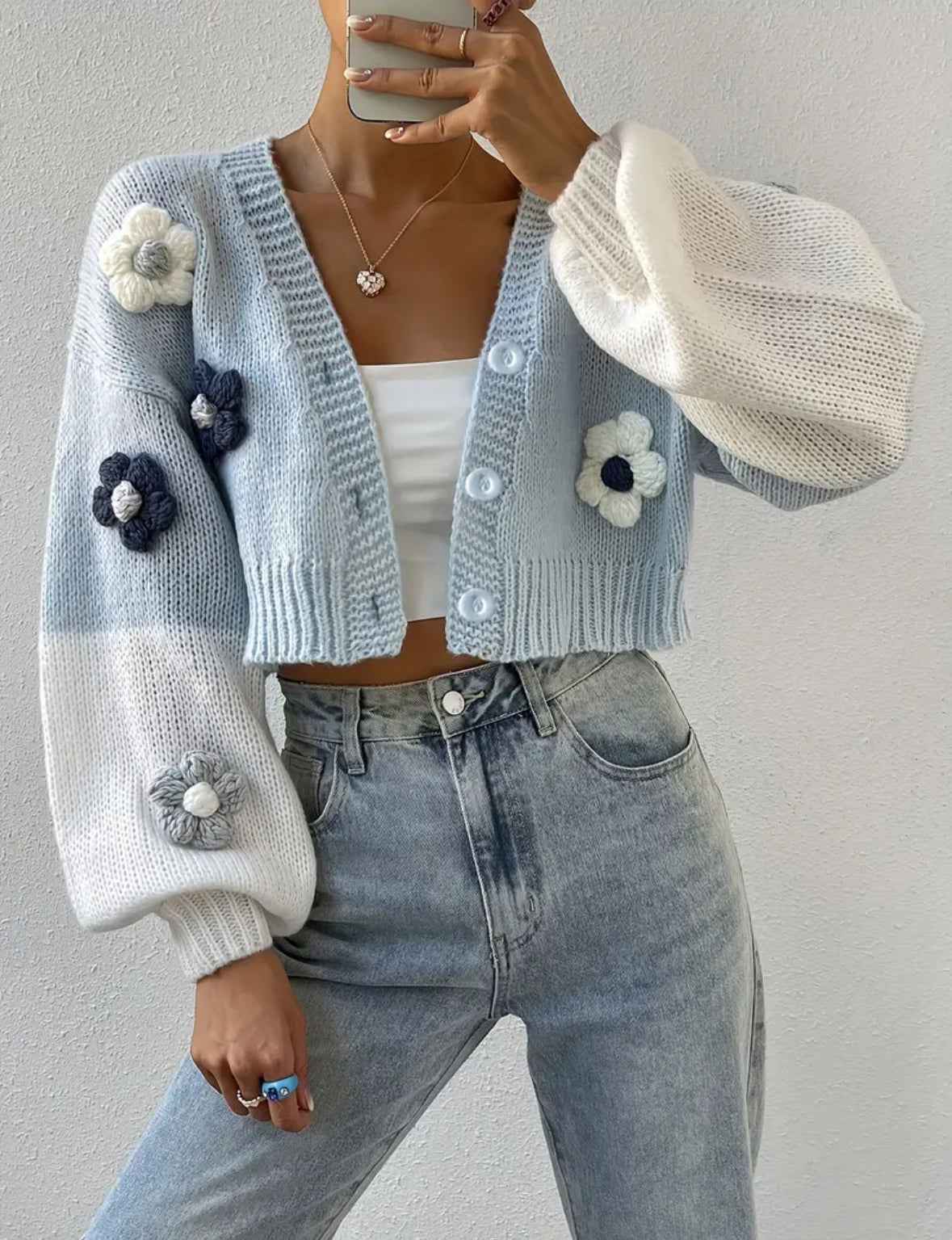 Blue Floral cardigan