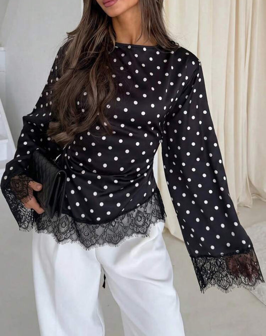 Polka Dot Lace Top