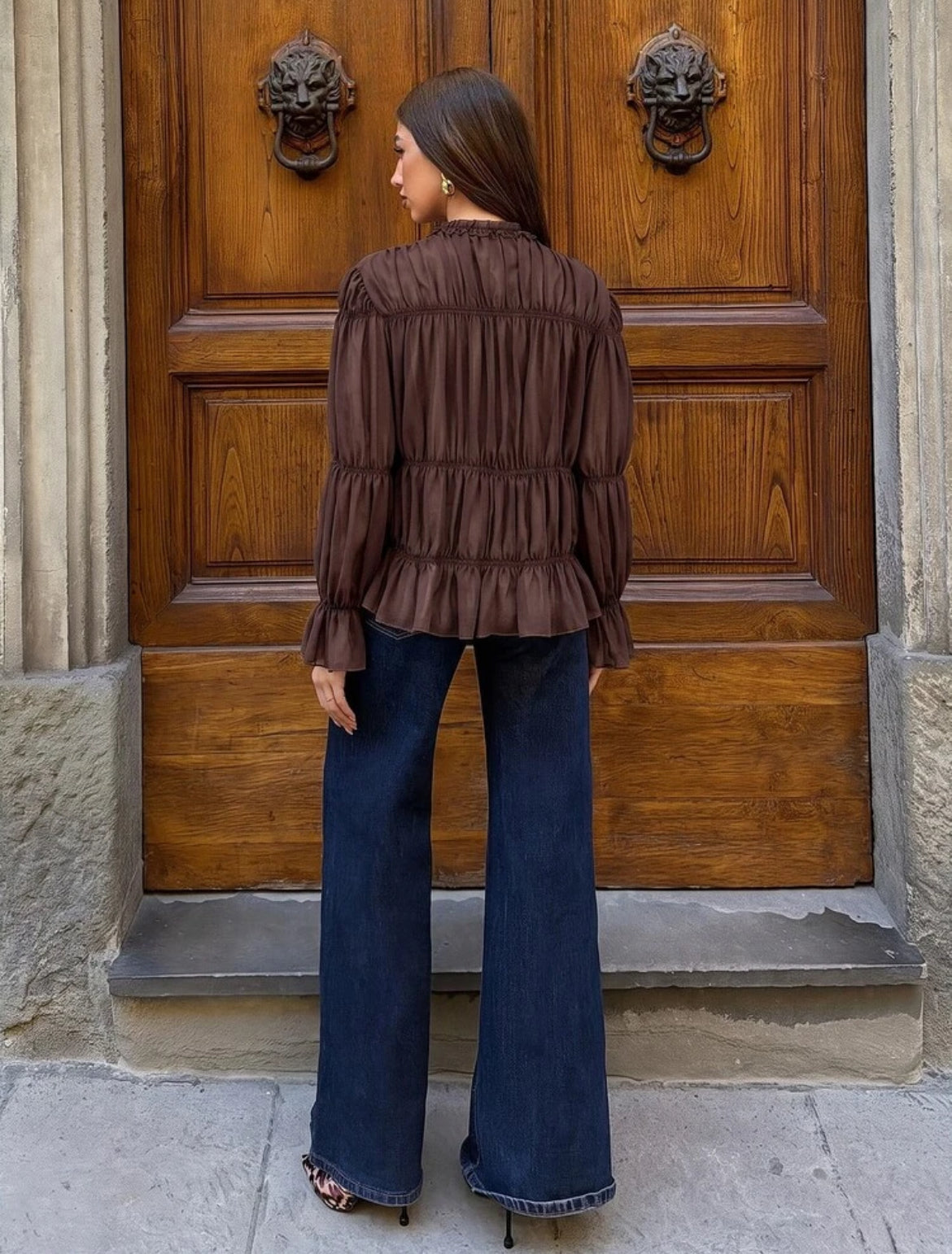 Chiffon Ruffle Blouse